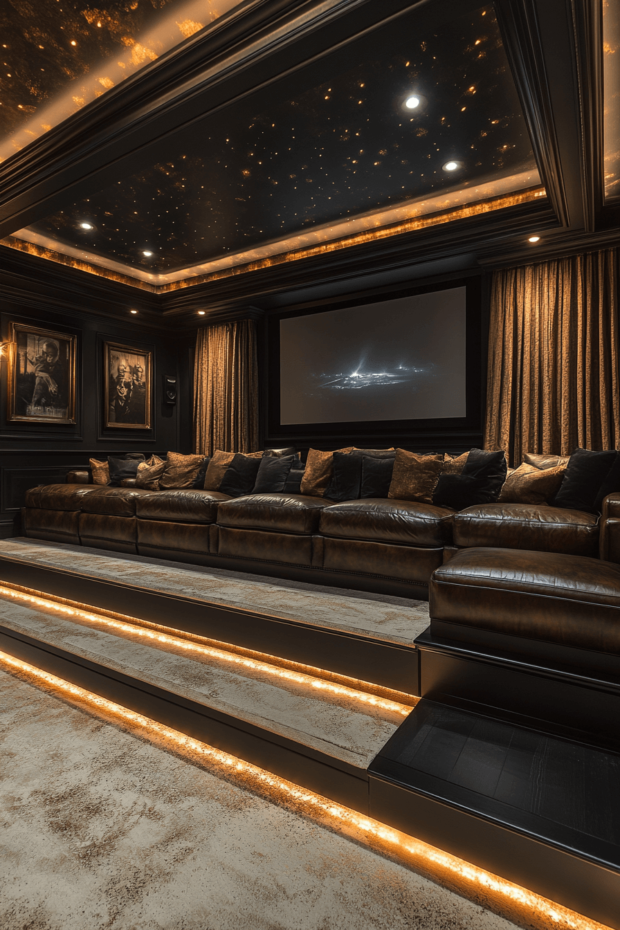 18+ Finished Basement Ideas That Elevate Storage and Style in One 1 Basement Movie Theater Escape