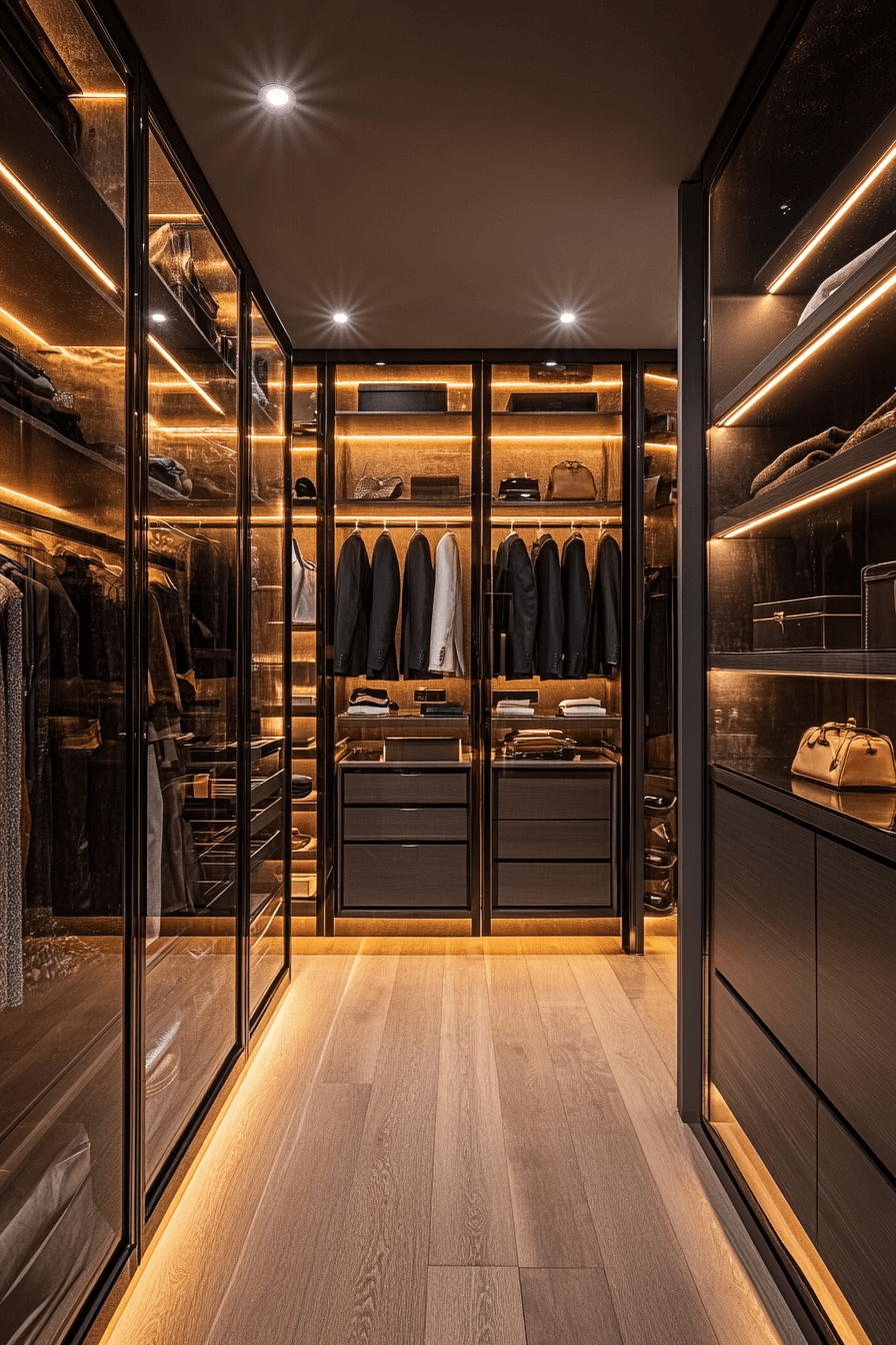 27+ Luxury Closets Design Ideas Perfect for Modern Homes 1 Chic Glass Door Wardrobe
