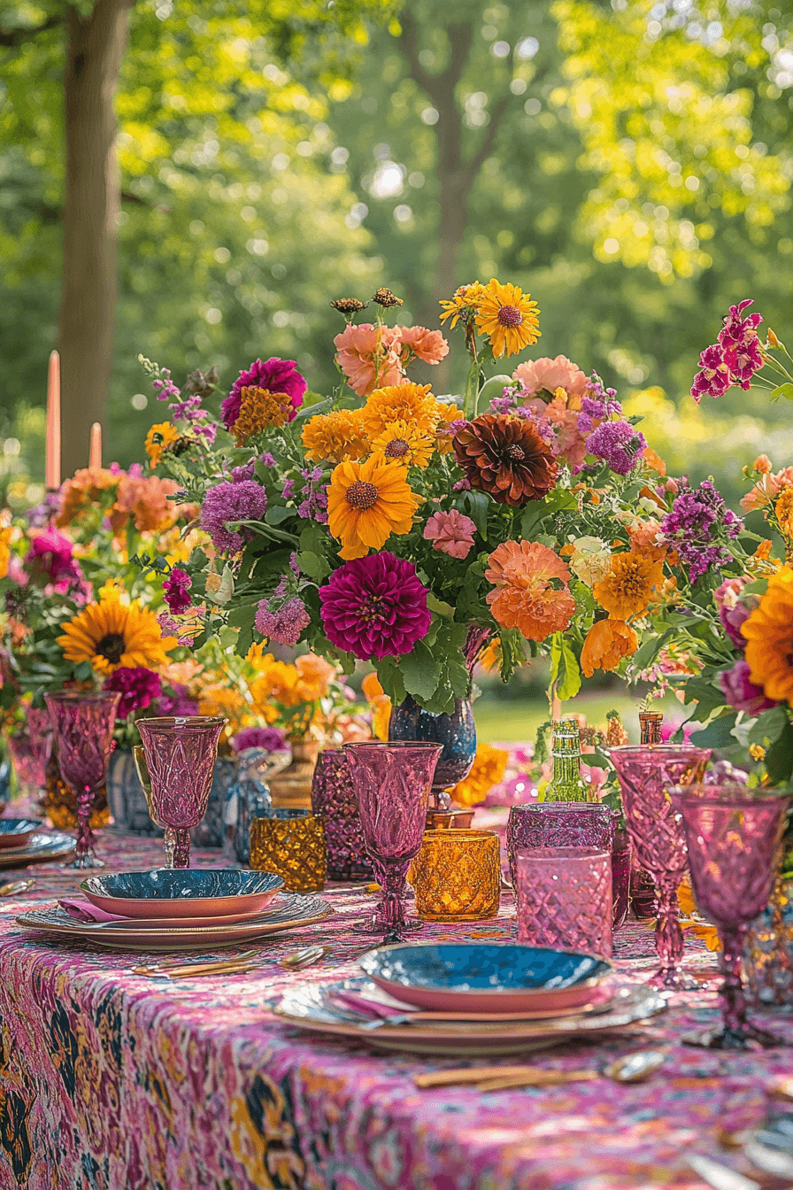 18+ Garden Party Decor Ideas That Bring Elegance to Outdoor Gatherings 1 Colorful Garden Dining