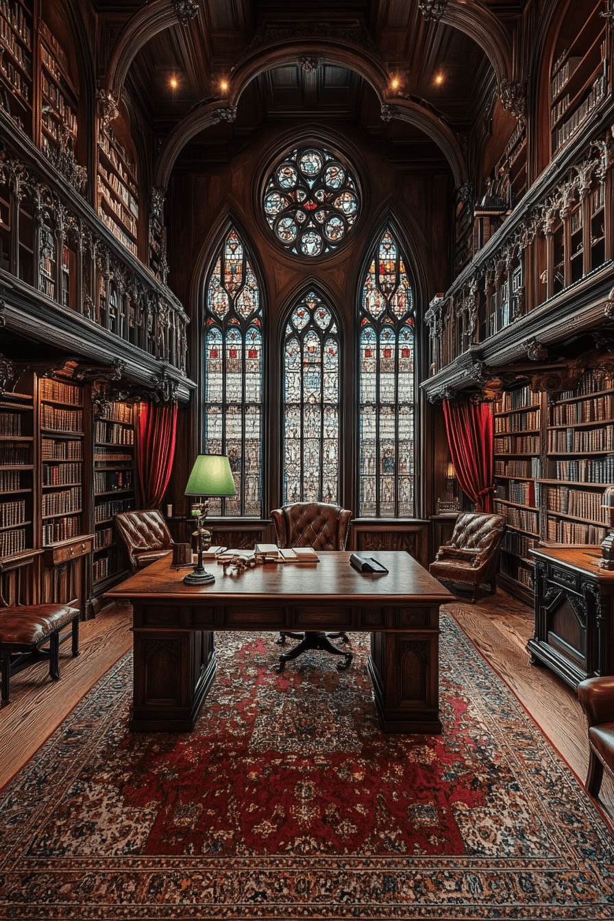 16+ Dark Academia Decor Ideas for Small Spaces With Big Character 1 Gothic Study Sanctuary