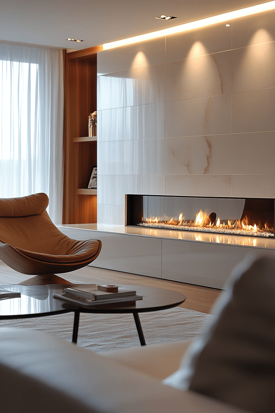 24+ Modern Fireplace Ideas to Create a Stunning Focal Point 1 Linear Luxe