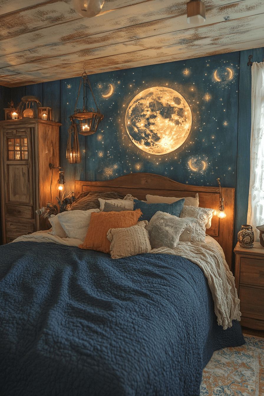 15+ Rustic Boho Witchy Bedroom Looks That Add Personality and Charm 1 Moon Magic Space