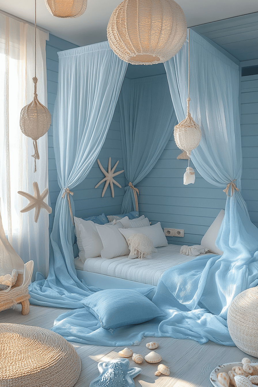 23+ Blue Boho Girls Bedroom Inspiration for a Dreamy Retreat 1 Ocean Whispers