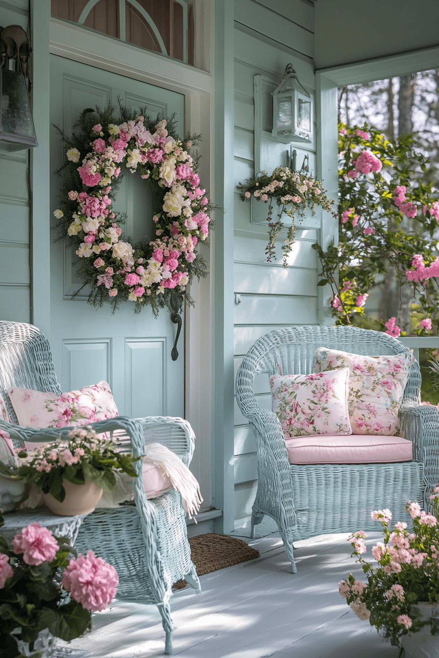 23+ Easter Porch Decor Inspiration That Captures the Spirit of Spring 1 Pastel Porch Refresh