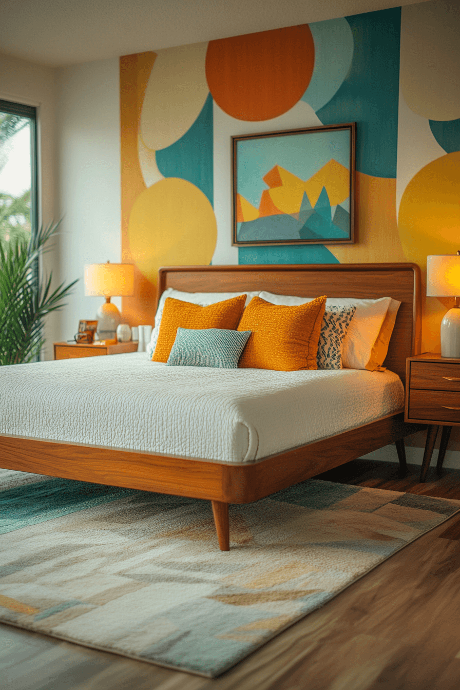 18+ Modern Vintage Bedroom Designs That Add Depth and Personality 1 Retro Vibe Bedroom