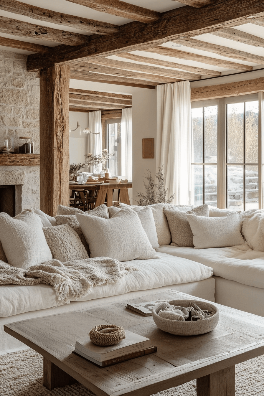 18+ Modern Farmhouse Interior Looks Perfect for Everyday Elegance 1 Rustic Elegance Living Room