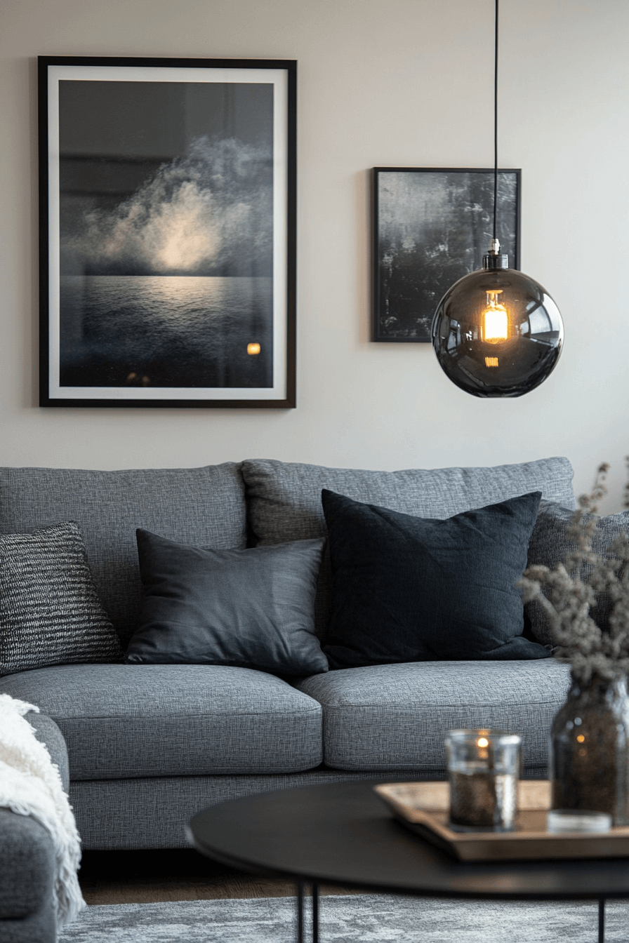15+ Grey Couch Living Room Ideas That Prove Neutral Is Never Boring 1 Sleek Minimalist Grey Living Room