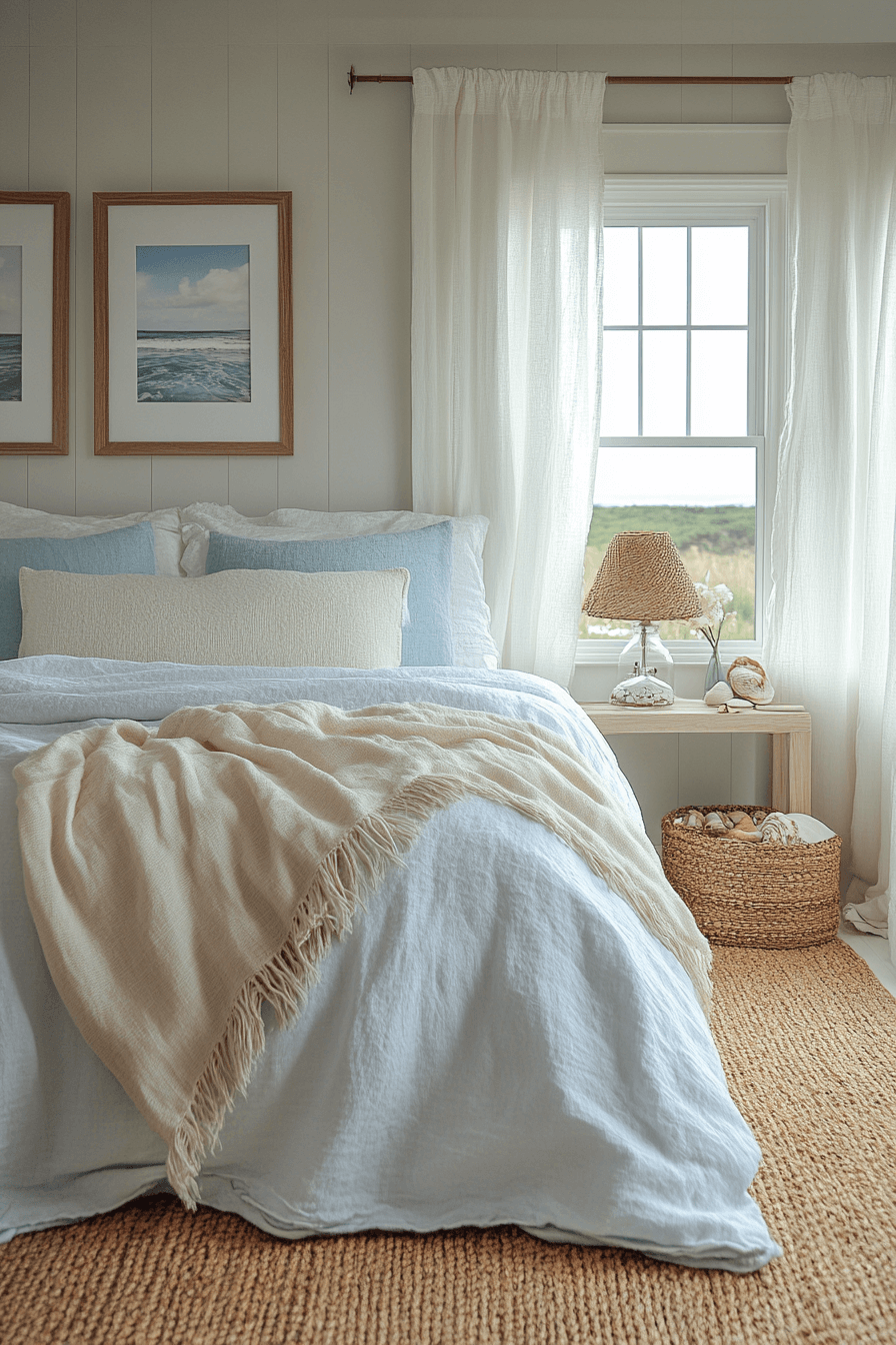 21+ Summer Bedroom Decor Ideas That Bring Freshness and Light Inside 10 Beachside Bliss