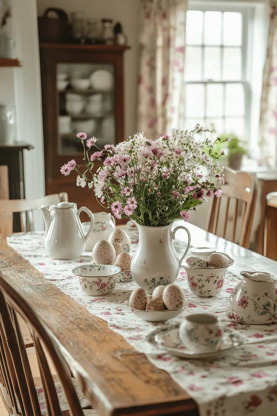 24+ Easter Table Decorations That Make Guests Feel Truly Welcome 10 Cottage Easter Charm