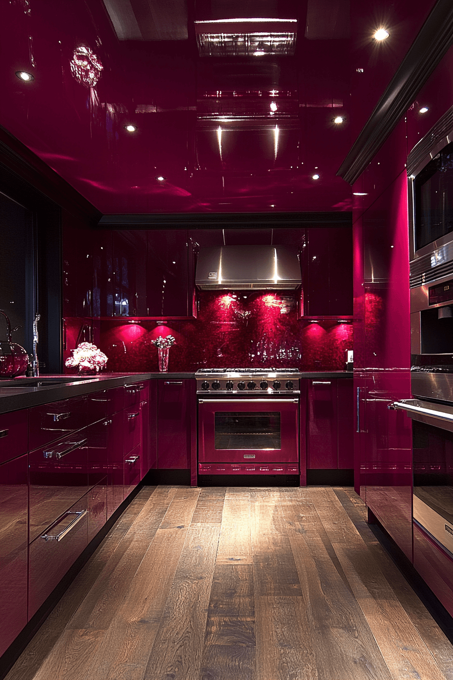 16+ Kitchen Cabinet Color Ideas That Elevate Everyday Living 10 Elegant Burgundy Depth
