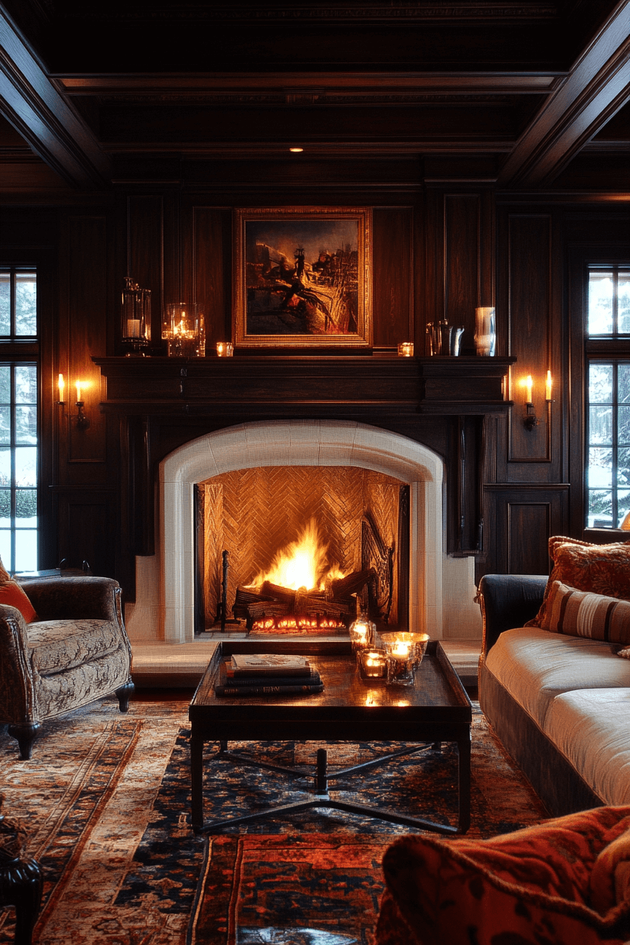 18+ Cozy Lighting Living Room Inspirations That Brighten Every Mood 10 Fireplace Lighting Focus For Cozy Living Room