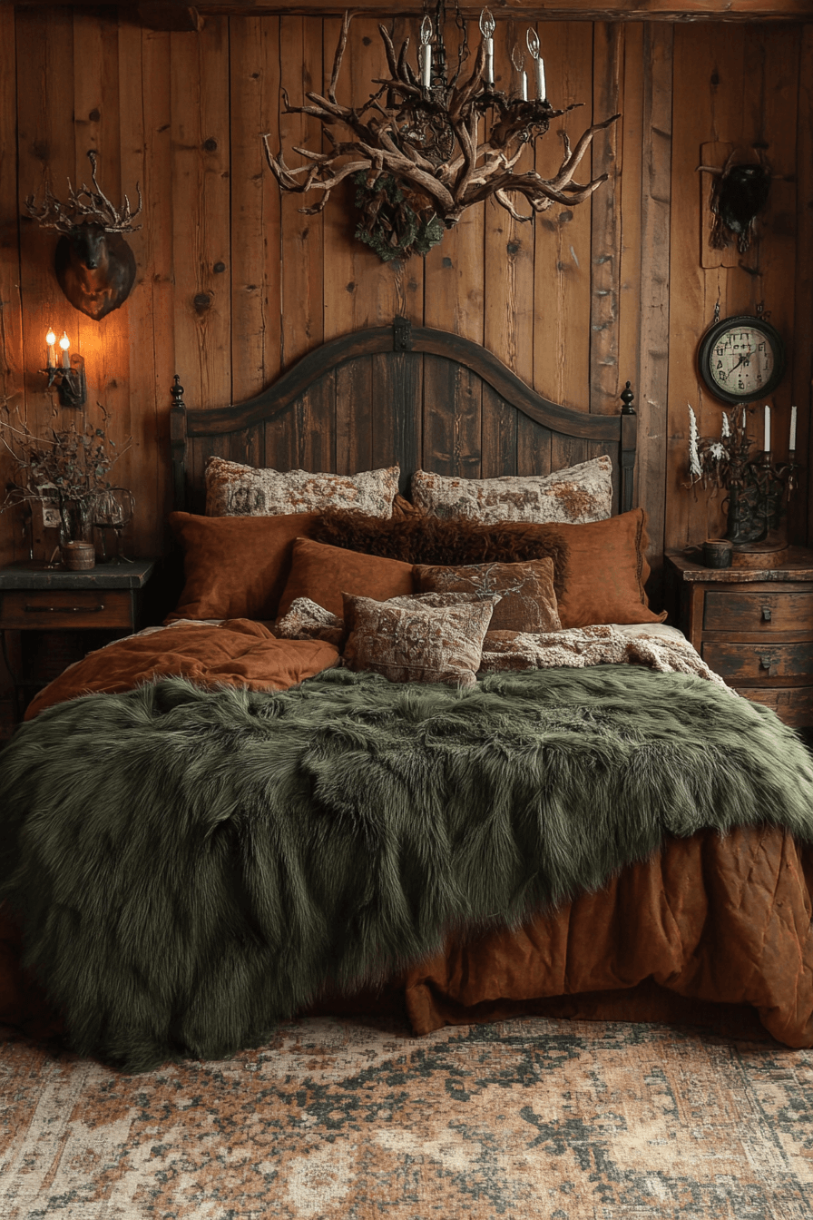15+ Rustic Boho Witchy Bedroom Looks That Add Personality and Charm 10 Forest Magic Space