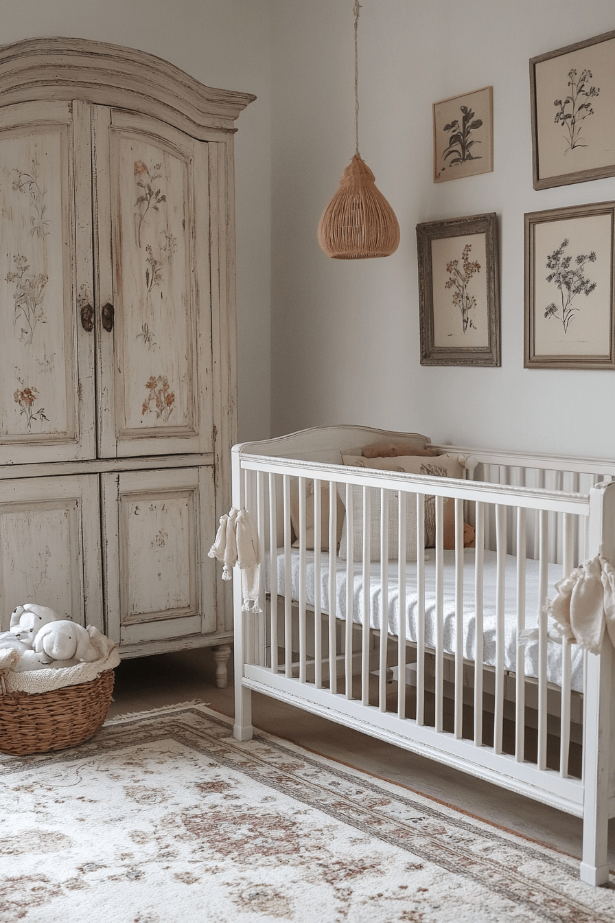 19+ Vintage Modern Nursery Ideas to Create a Unique and Memorable Space 10 French Country Nursery