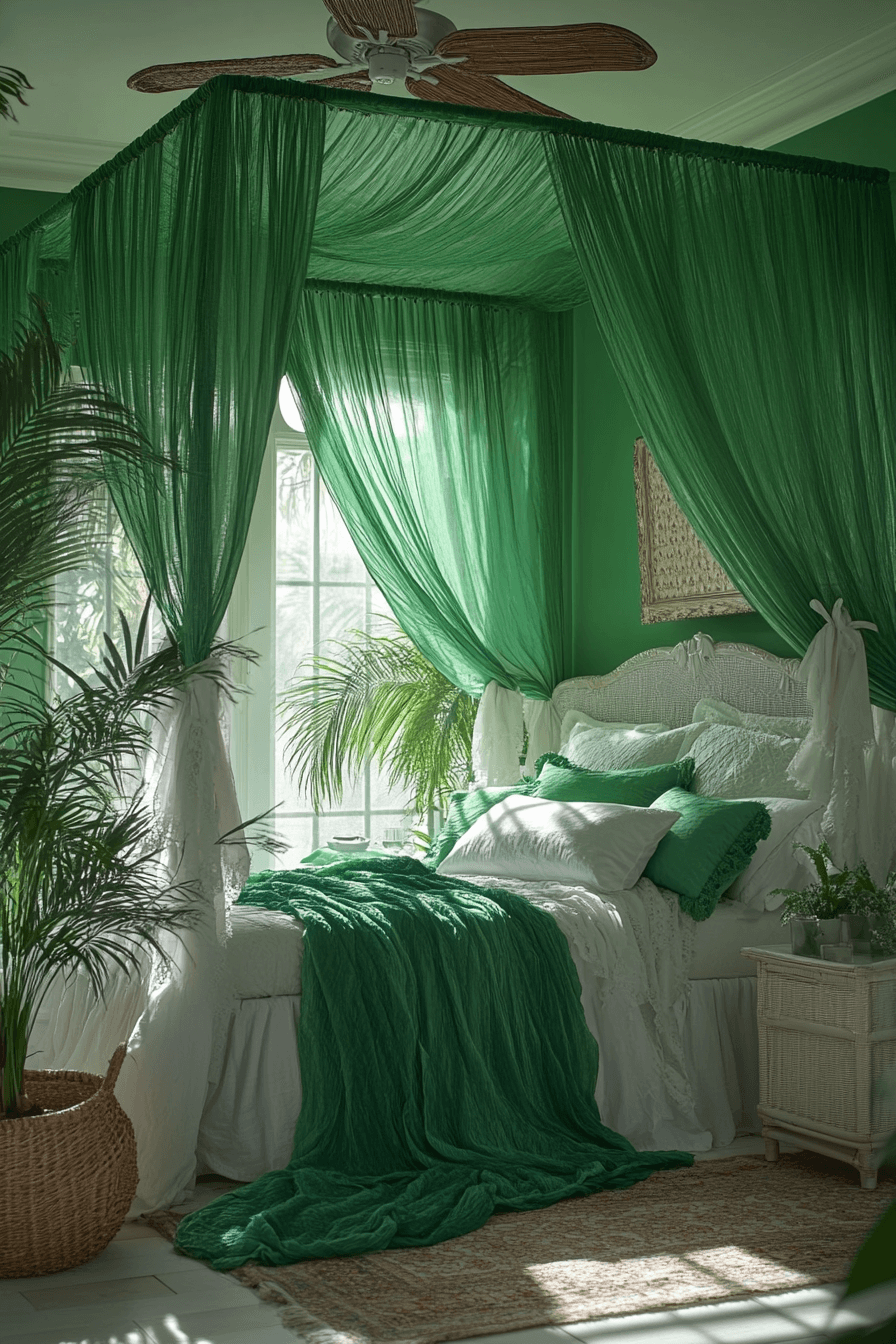 16+ Emerald Green Art Deco Bedroom Ideas to Capture Timeless Glamour 10 Fresh Emerald Green Deco Retreat