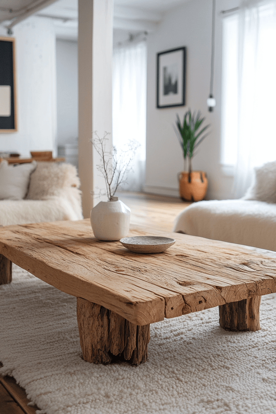 19+ Wabi Sabi Living Room Designs for a Home Full of Serenity and Style 10 Gathering Table Soul