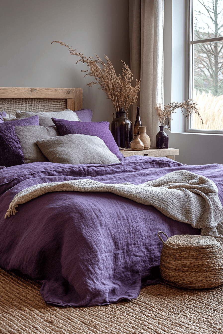 16+ Purple Bedrooms That Balance Bold Color With Relaxing Vibes 10 Heather Haven Retreat