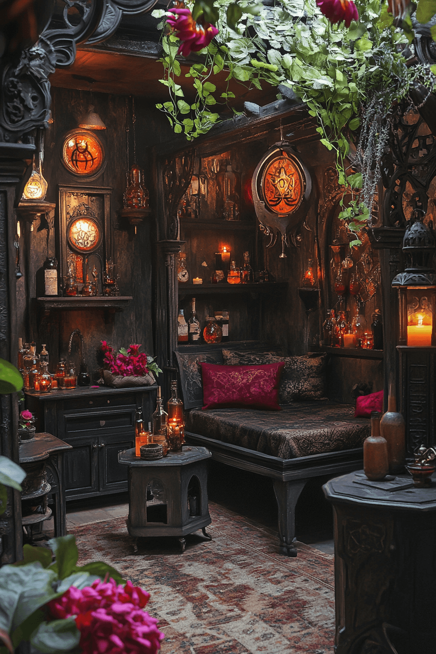 18+ Boho Witchy Bedroom Ideas for a Budget-Friendly Magical Makeover 10 Magical Study Space