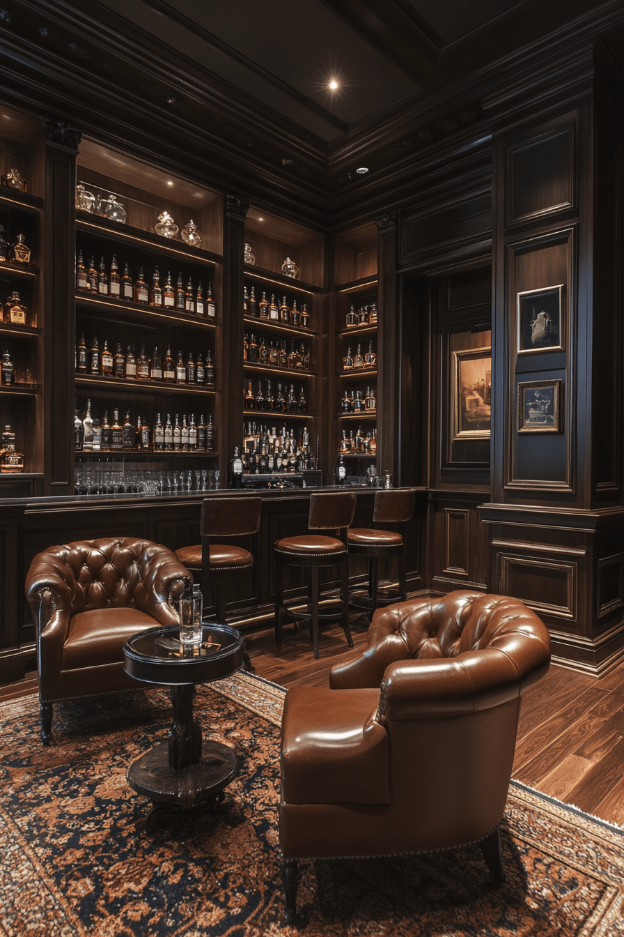 15+ Basements Bar Inspirations for Effortless Entertaining 10 Refined Whiskey Lounge Bar