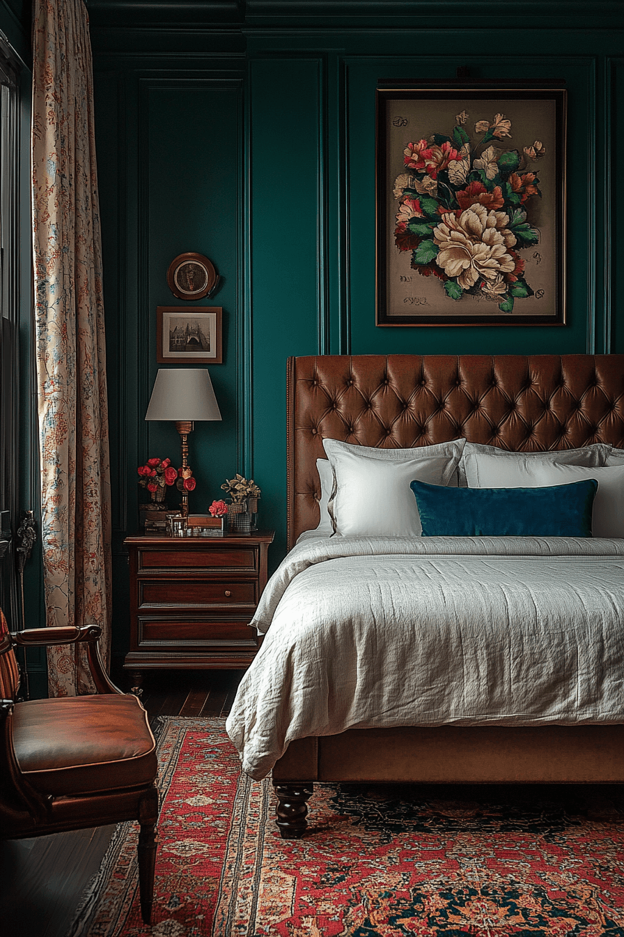 15+ Dark Teal Bedroom Ideas That Make a Statement With Style 10 Regal Dark Teal Bedroom Hideaway