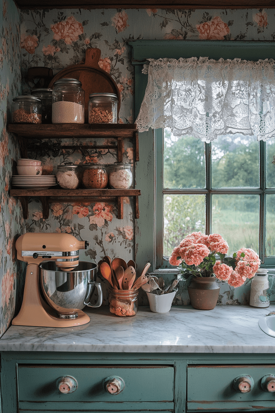 17+ Rustic Kitchen Ideas That Highlight Natural Beauty and Texture 10 Rustic Vintage Baking Nook