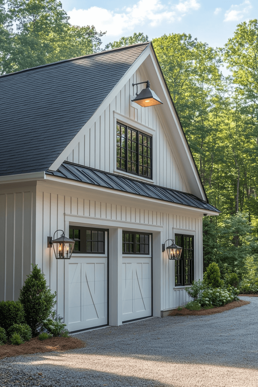 16+ Farmhouse Garage Looks to Add Instant Curb Appeal 10 Trendy Rustic Shiplap Farmhouse Garage Design