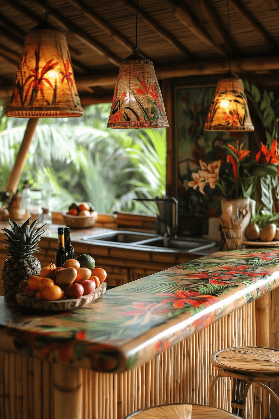 Boho Kitchen Ideas for a Warm and Free-Spirited Cooking Retreat 10 Tropical Paradise Kitchen