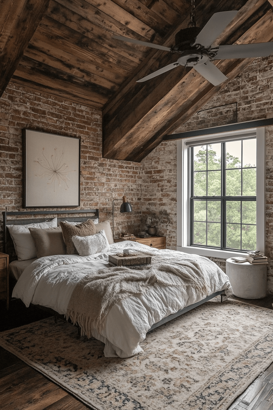 15+ Attic Bedroom Ideas to Design a Chic and Affordable Makeover 10 Urban Industrial Loft