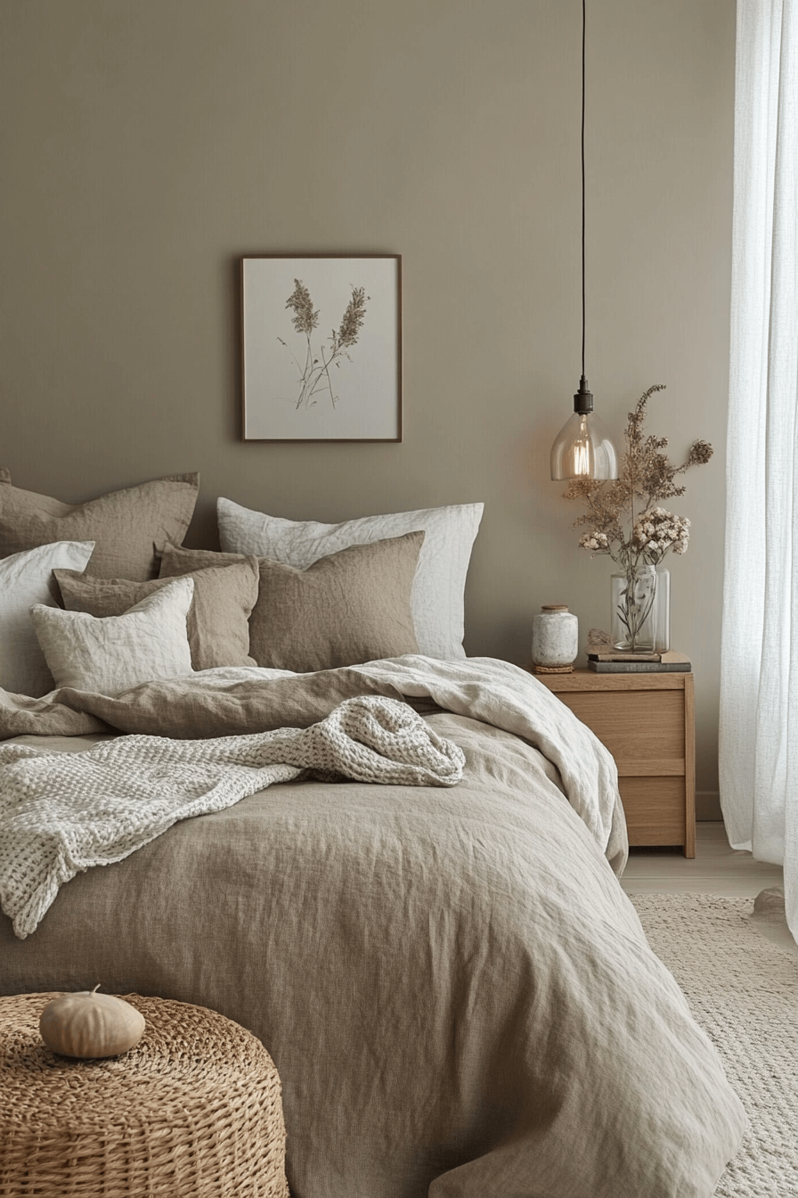 25+ Dark Boho Bedroom Inspiration for a Dreamy Night’s Retreat 11 Ashen Soft Glow