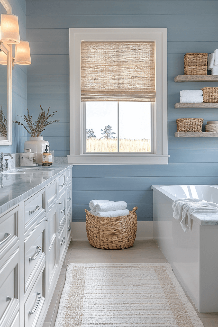 17+ Transitional Bathroom Design Looks That Make Any Home Shine 11 Coastal Retreat Bathroom