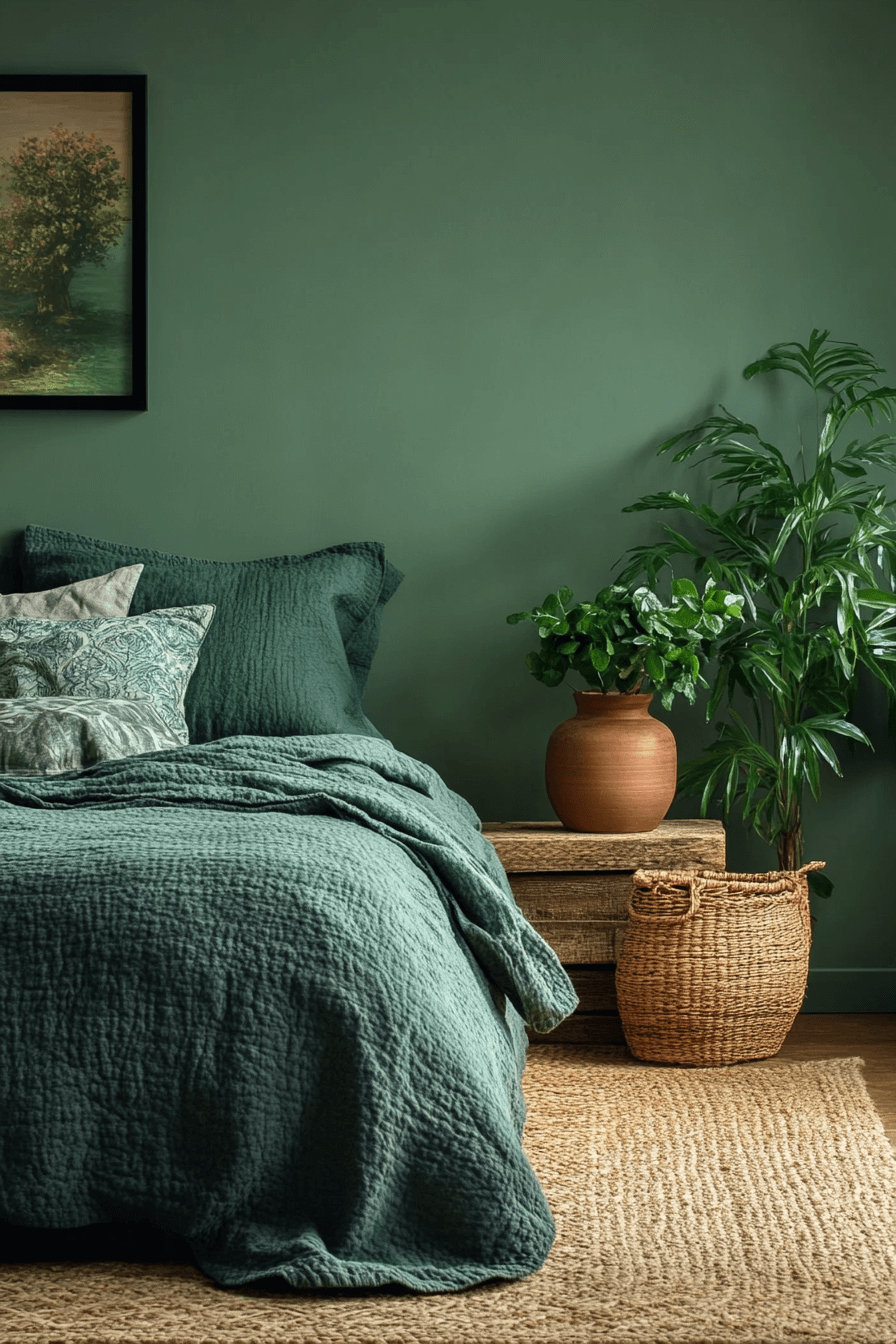 15+ Green and Terracotta Bedroom Ideas That Prove Natural Colors Inspire Serenity 11 Color Blocked Green And Terracotta Style