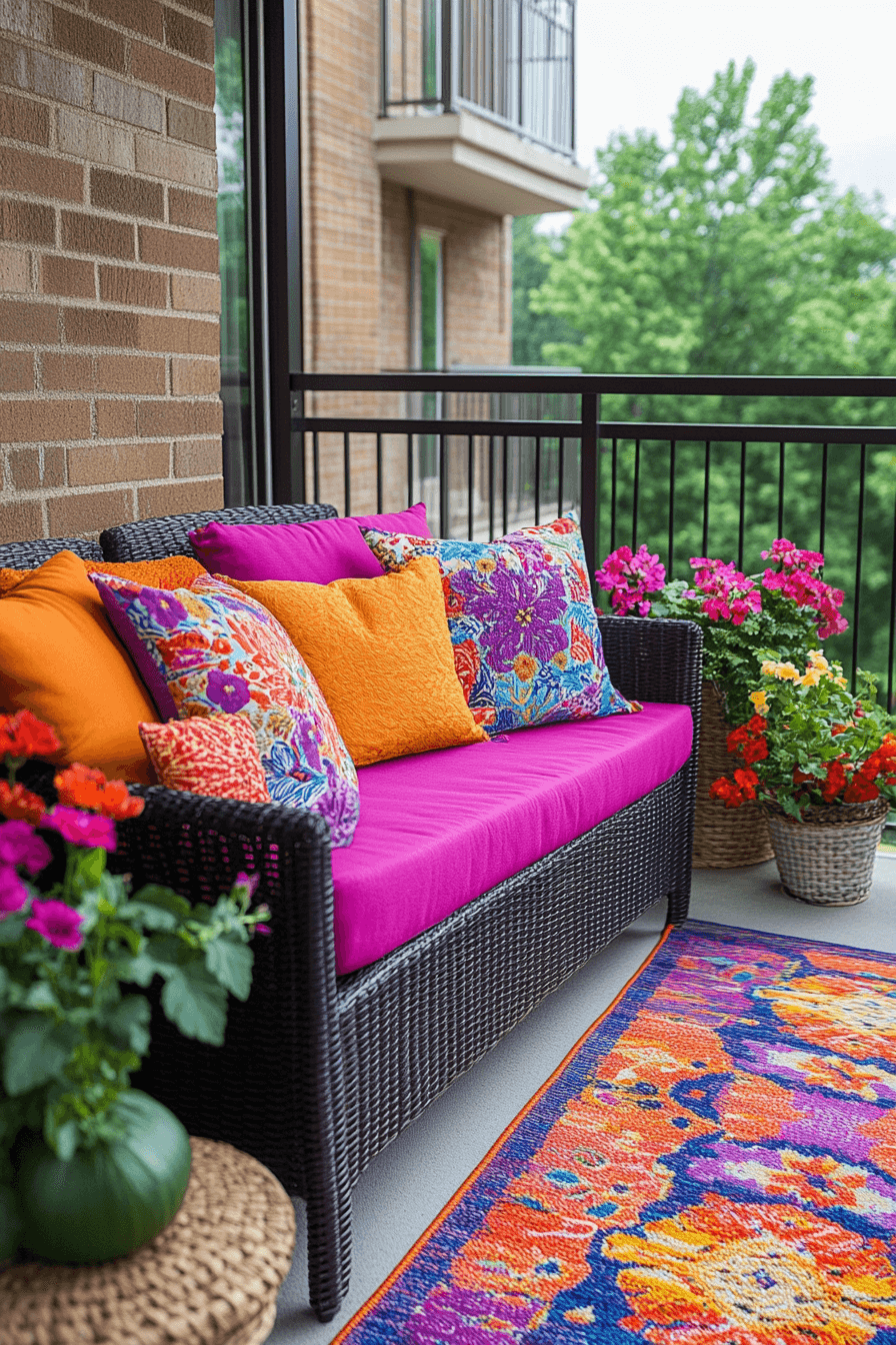 19+ Small Apartment Balcony Ideas to Inspire a Space Full of Charm 11 Colorful Joy Space