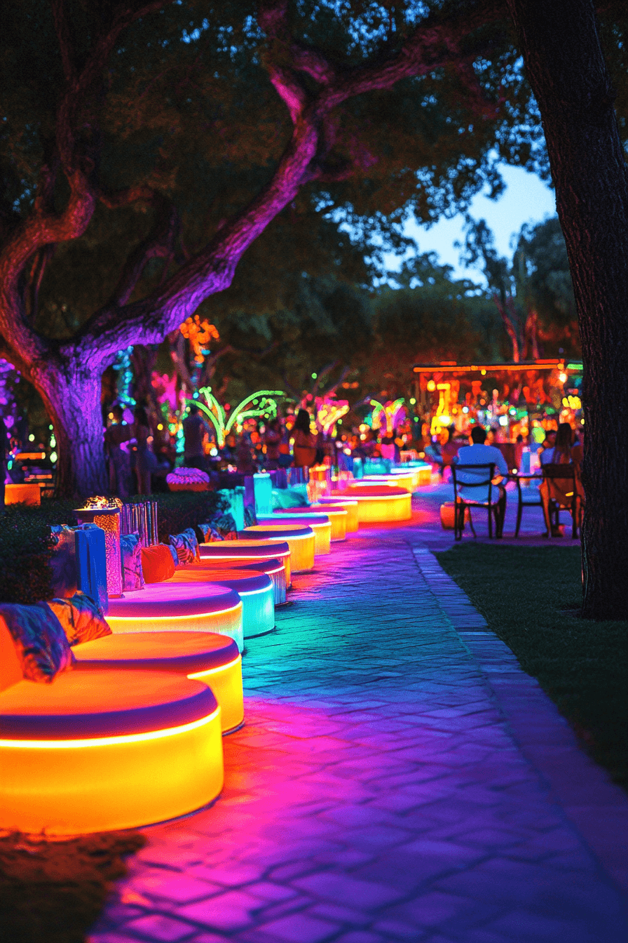 18+ Garden Party Decor Ideas That Bring Elegance to Outdoor Gatherings 11 Glowing Garden Party
