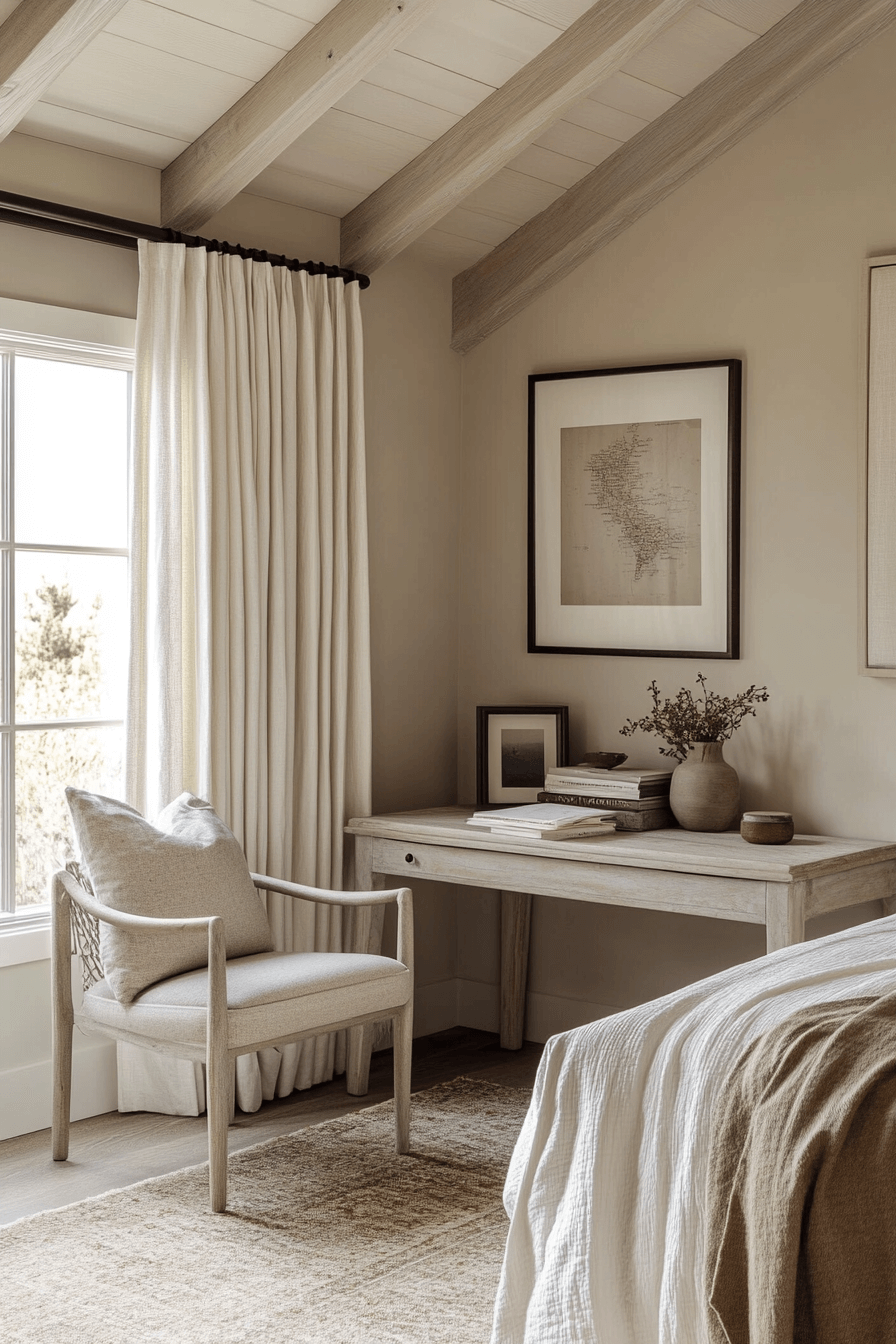 16+ Guest Room Office Combo Hacks for Multipurpose Living 11 Guest Room Office Combo With Elegant Transom Windows