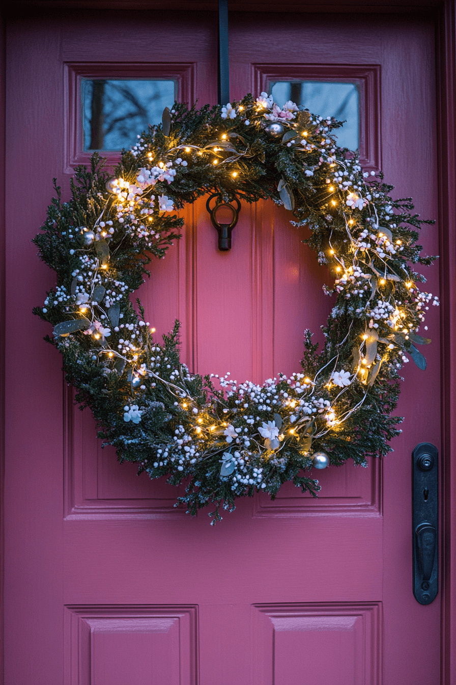22+ Easter Wreaths for Front Door That Feel Playful and Chic 11 Light Up Garden Wreath
