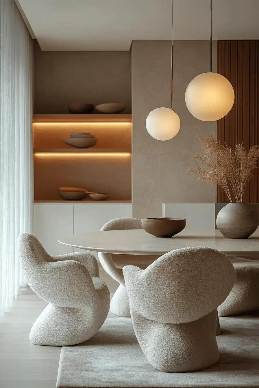 25+ Luxury Dining Room Inspiration for a Dreamy Holiday Setting 11 Minimalist Luxe Grandeur