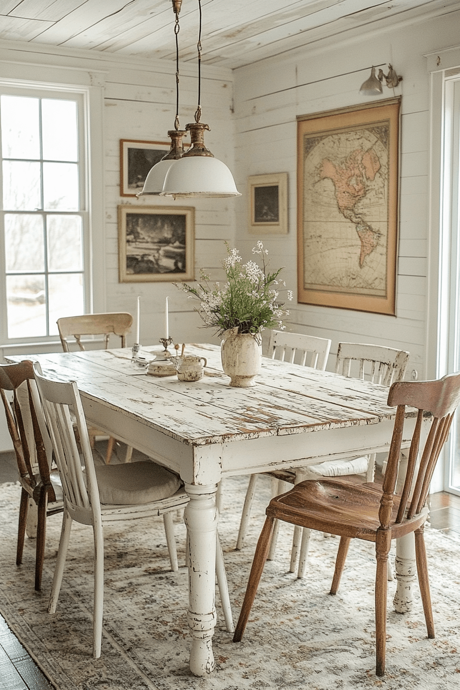 18+ Shabby Chic Dining Room Ideas to Create a Warm Gathering Spot 11 Timeless Beauty Dining Room