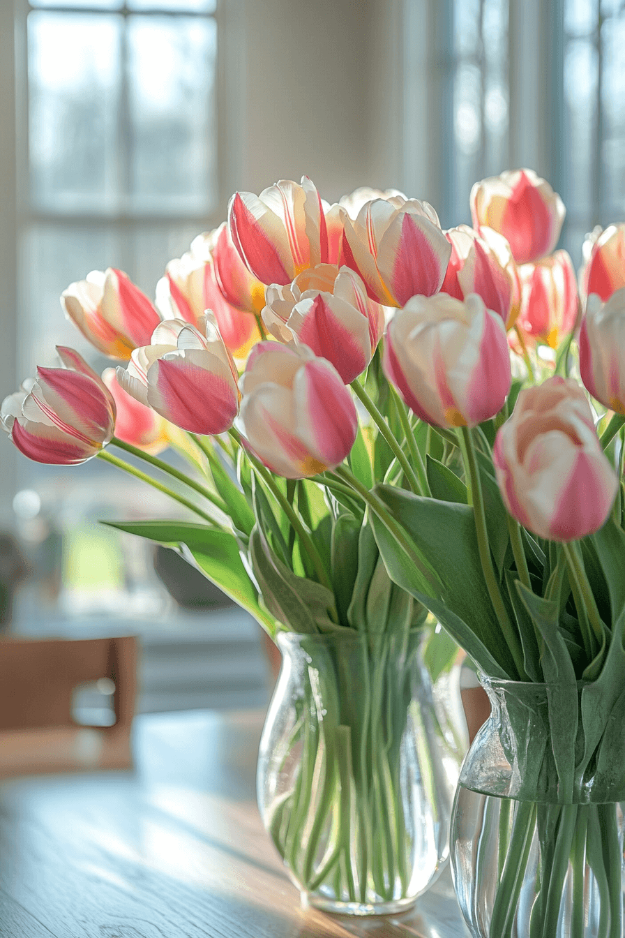 21+ Easter Decor Ideas for a Bright and Cheerful Celebration 11 Tulip Vase Arrangements