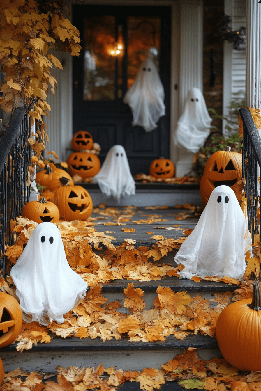 16+ Halloween Decor Front Porch Looks That Mix Fun and Fright 12 Autumn Ghostly Path