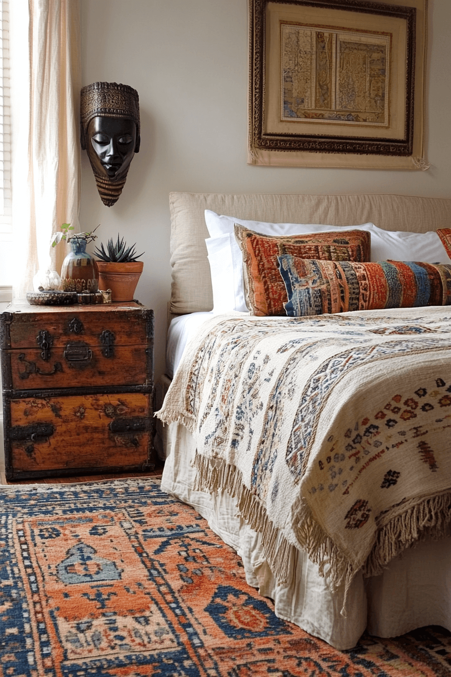 15+ Beige Bedroom Ideas for a Chic and Affordable Refresh 12 Eclectic Beige Mix