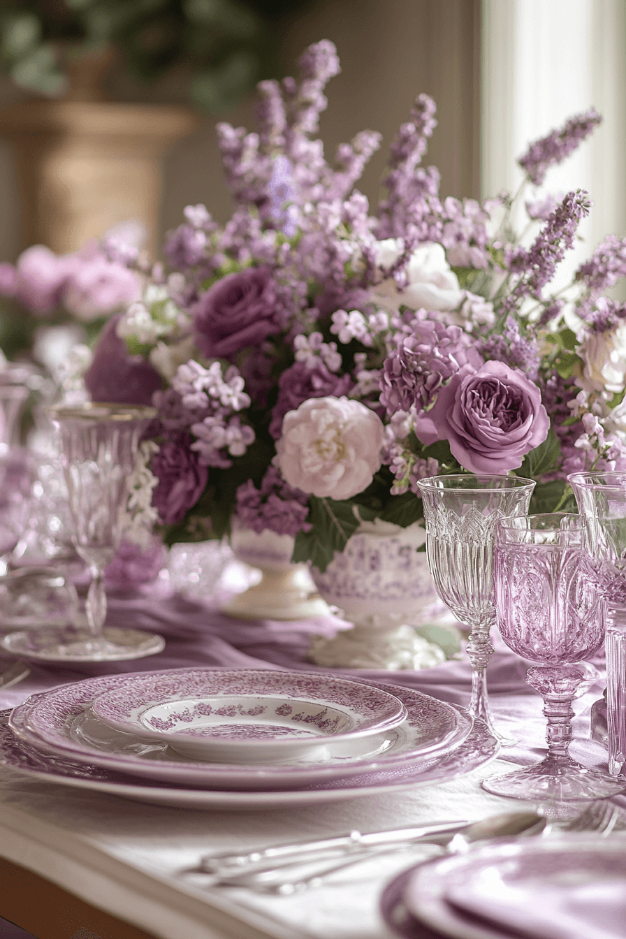 24+ Easter Table Decorations That Make Guests Feel Truly Welcome 12 Lavender Lilac Bliss