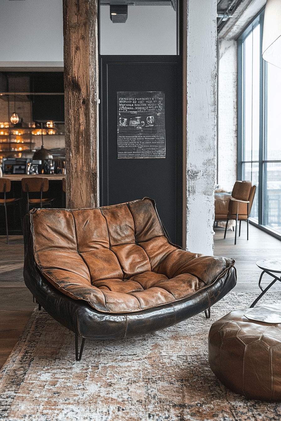 15+ Industrial Living Room Looks to Create a Chic Urban Vibe 12 Leather Seating Living Room