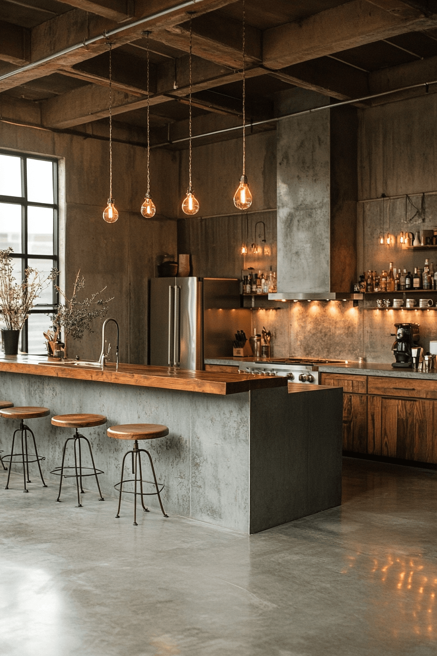 17+ Industrial Farmhouse Kitchen Designs That Bring Comfort and Edge Together 12 Loft Inspired Open Kitchen