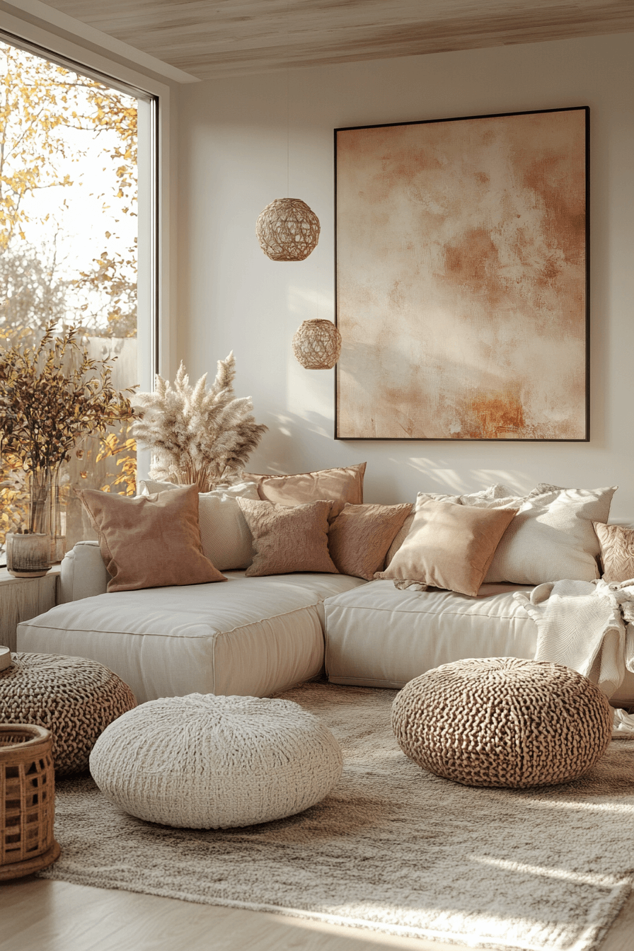 26+ Modern Boho Living Room Inspiration for a Warm and Inviting Vibe 12 Muted Horizon