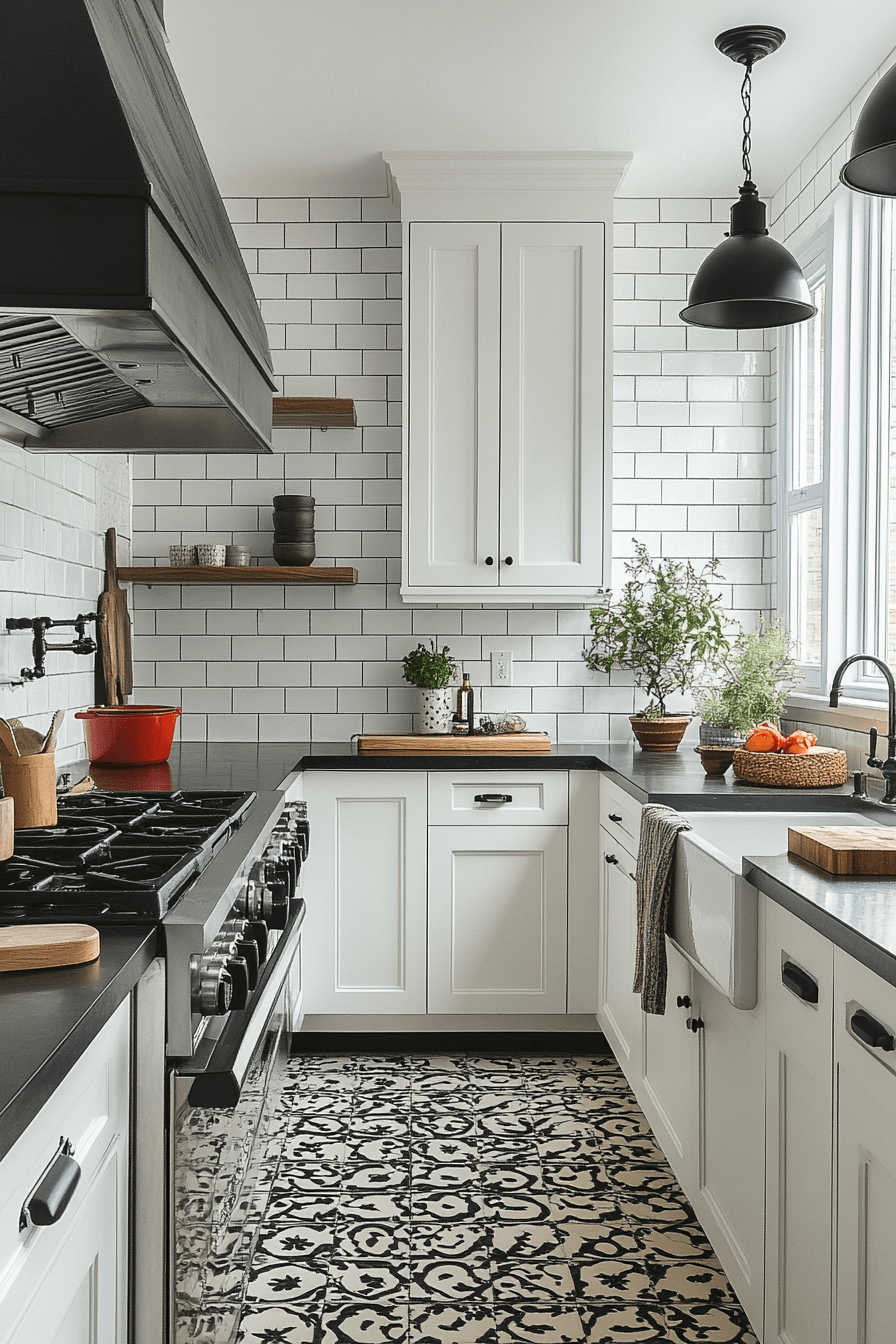 24+ Black and White Modern Kitchen Ideas That Spark Everyday Inspiration 12 Patterned Tile Designs That Transform Any Kitchen