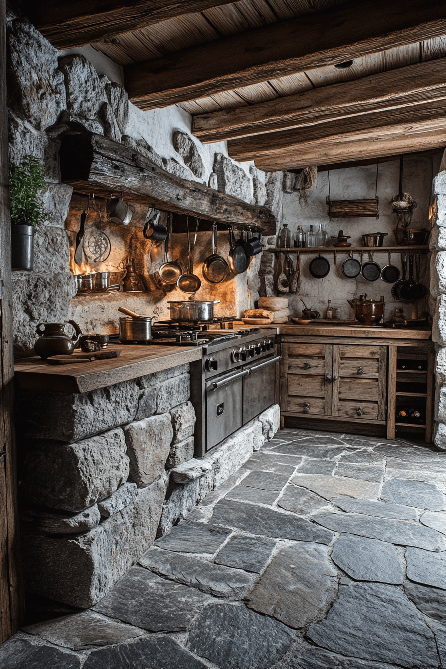 17+ Rustic Kitchen Ideas That Highlight Natural Beauty and Texture 12 Rustic Hearth Kitchen Tradition