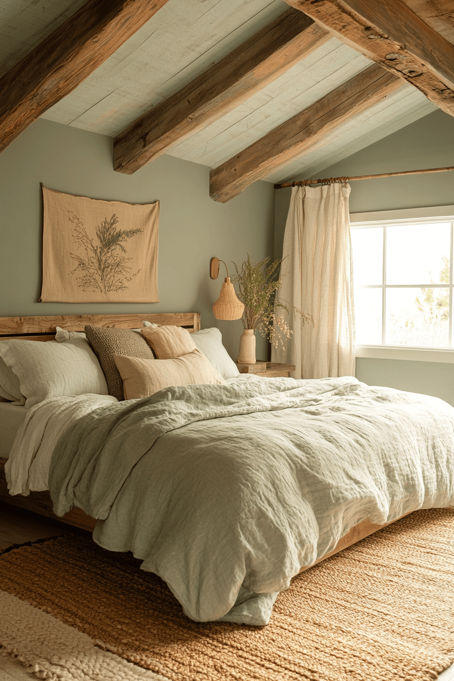 18+ Sage Green Farmhouse Bedroom Ideas to Inspire a Peaceful Atmosphere 12 Sage Green Natural Beauty