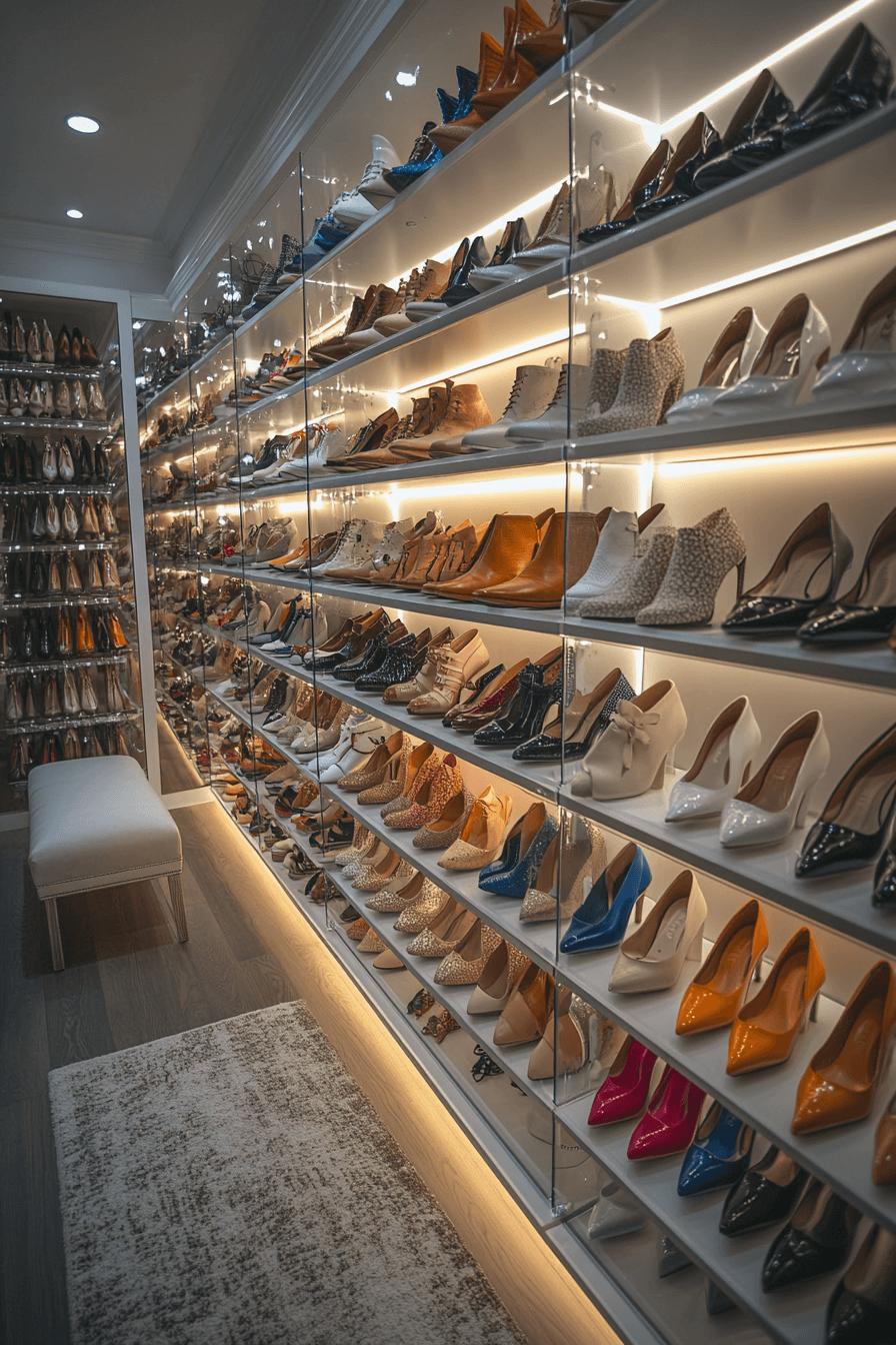27+ Luxury Closets Design Ideas Perfect for Modern Homes 12 Statement Shoe Showcase Closet