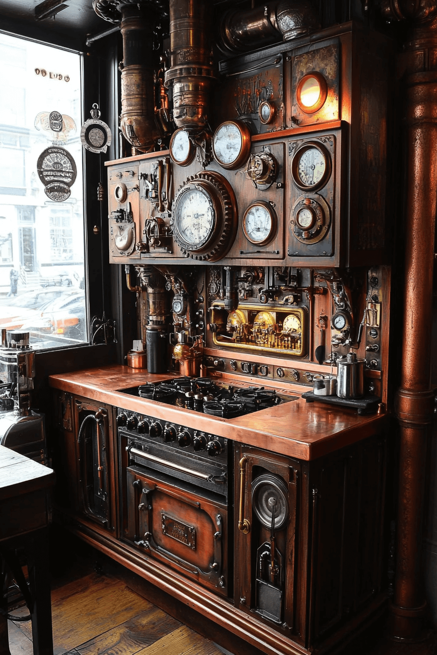 17+ Antique Kitchen Decor Concepts for Small Yet Stunning Spaces 12 Steampunk Antique Kitchen Design