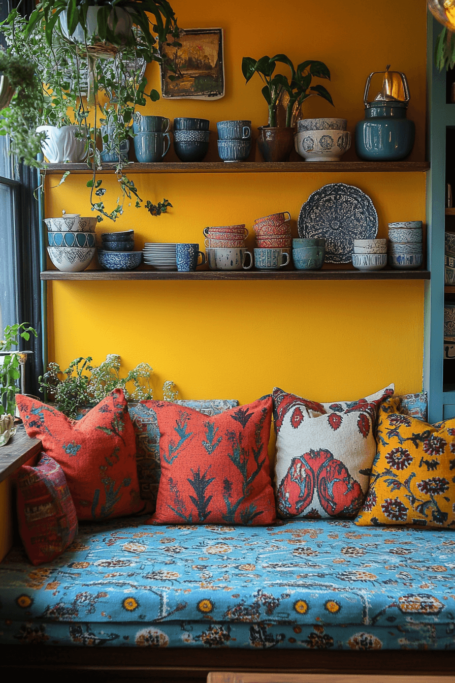 17+ Colorful Boho Decor Ideas That Turn Everyday Living Into Artful Expression 12 Turquoise And Tangerine Textiles