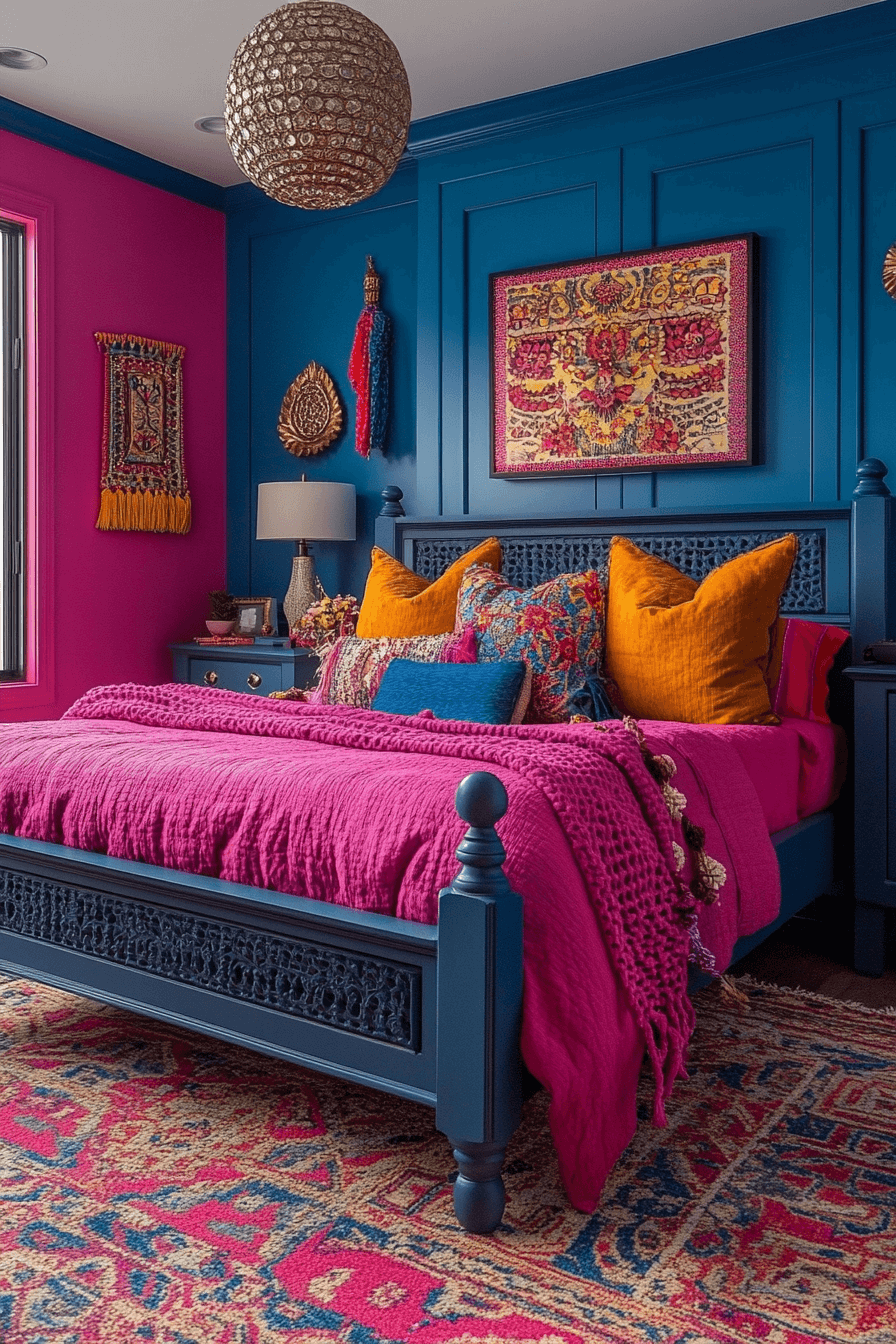 17+ Street Style Bedroom Designs for a Space Full of Character 12 Vibrant Color Explosion Bedroom